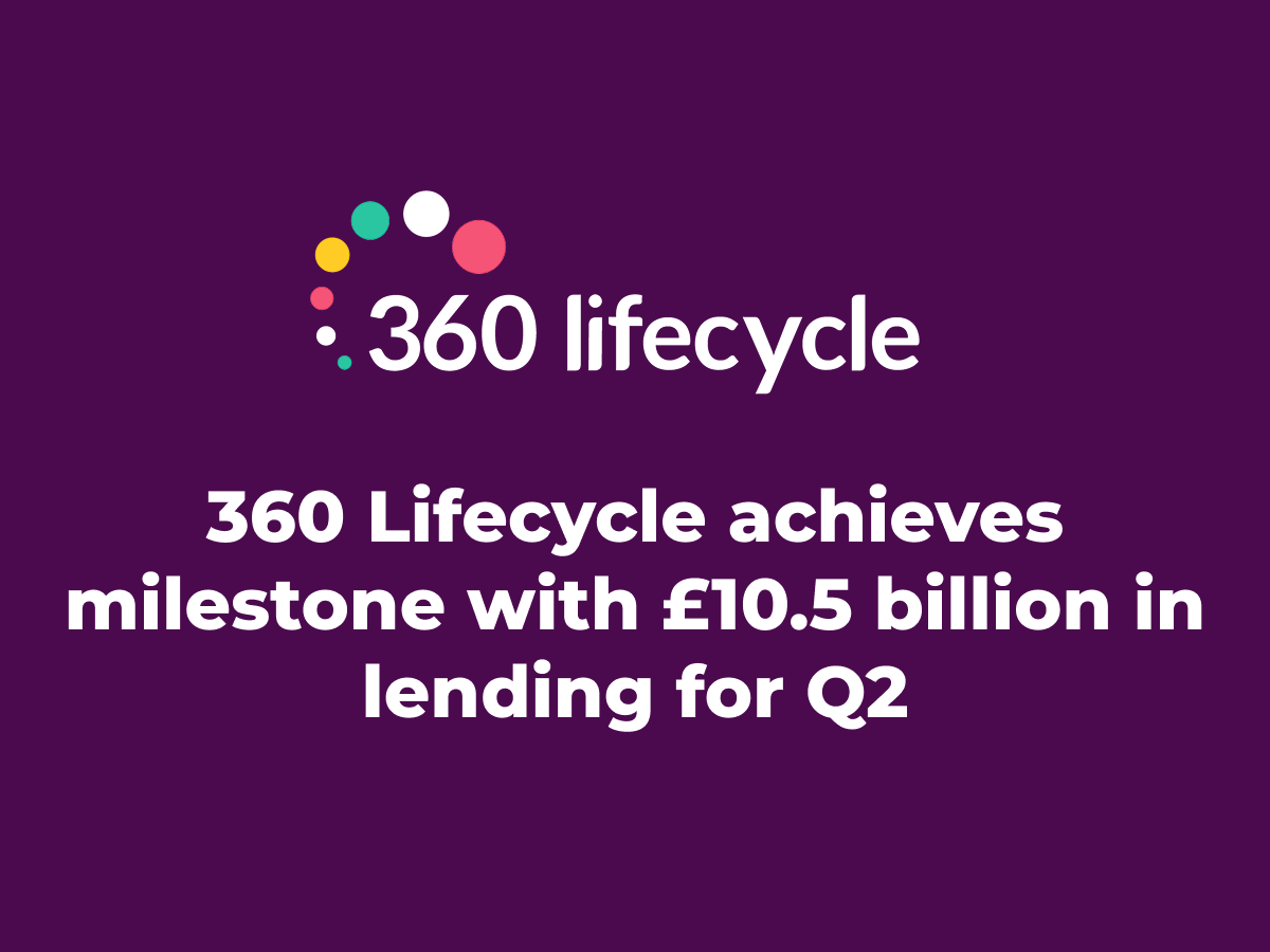 360 Lifecycle achieves milestone with £10.5 billion in lending for Q2